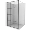 Mexen Kioto Duschwand Walk-in 100 x 200 cm, schwarzes Gitter 8 mm, Chrom - 800-100-101-01-77