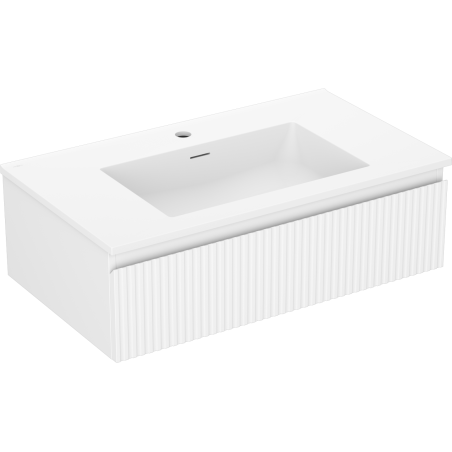Mexen Rivel vannitoakapp 80 cm Otis valamu, 1 sahtel, soonitud, valge matt - 91A20-08023-1-BF01-W18M01