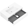 Mexen Rivel armario de baño de 80 cm con lavabo Otis, 1 cajón, ranurado, blanco mate - 91A20-08023-1-BF01-W18M01