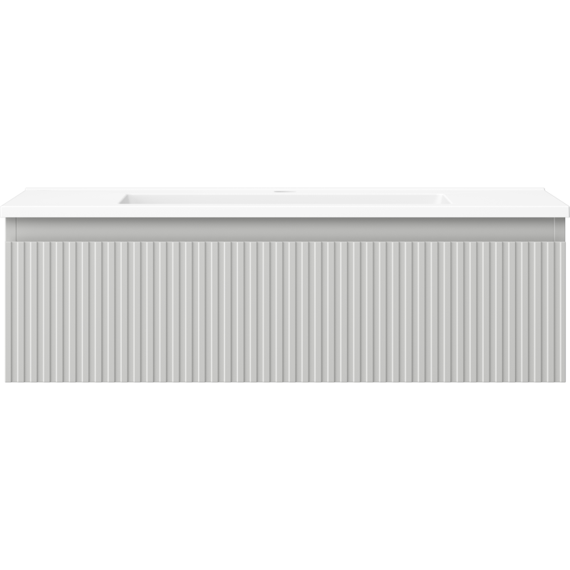 Mexen Rivel armario de baño 80 cm con lavabo Otis, 1 cajón, ranurado, gris mate/blanco mate - 91A20-08023-1-BF62-W18M01