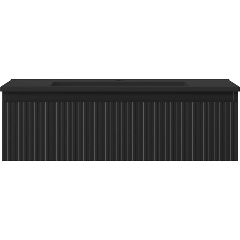 Mexen Rivel vannitoakapp 80 cm koos Otise valamuga, 1 sahtel, soonikkoes, must matt - 91A20-08023-1-BF71-W18M71