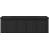Mexen Rivel Badezimmerschrank 80 cm mit Waschbecken Otis, 1 Schublade, geriffelt, schwarz matt - 91A20-08023-1-BF71-W18M71