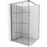Mexen Kioto paroi de douche Walk-in 100 x 200 cm, grille noire 8 mm, noir - 800-100-101-70-77