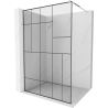 Mexen Kioto Duschwand Walk-in 110 x 200 cm, schwarzes Muster 8 mm, Chrom - 800-110-101-01-78