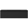 Mexen Rivel badkamerkast 90 cm met wastafel Otis, 1 lade, gegroefd, zwart mat - 91A20-09023-1-BF71-W18M71