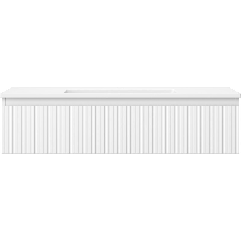Mexen Rivel vannitoakapp 100 cm valamu Otis, 1 sahtel, sooneline, valge matt - 91A20-10023-1-BF01-W18M01