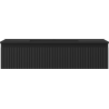Mexen Rivel Badezimmerschrank 100 cm mit Waschbecken Otis, 1 Schublade, geriffelt, schwarz matt - 91A20-10023-1-BF71-W18M71