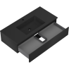 Mexen Rivel mobile da bagno 100 cm con lavabo Otis, 1 cassetto, scanalato, nero opaco - 91A20-10023-1-BF71-W18M71