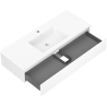 Mexen Rivel meuble de salle de bains 120 cm avec lavabo Otis, 1 tiroir, rainuré, blanc mat - 91A20-12023-1-BF01-W18M01