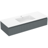 Mexen Rivel badkamerkast 120 cm met wastafel Otis, 1 lade, gegroefd, grafiet mat/wit mat - 91A20-12023-1-BF66-W18M0