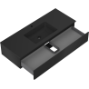 Mexen Rivel Badezimmerschrank 120 cm mit Waschbecken Otis, 1 Schublade, geriffelt, schwarz matt - 91A20-12023-1-BF71-W18M71