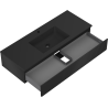 Mexen Rivel mobile da bagno 120 cm con lavabo Otis, 1 cassetto, scanalato, nero opaco - 91A20-12023-1-BF71-W18M71