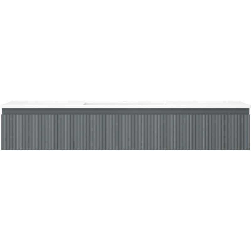 Mexen Rivel vannitoa kapp 140 cm valamu Otis, 1 sahtel, sooneline, grafiit matt/valge matt - 91A20-14023-1-BF66-W18M0