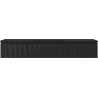 Mexen Rivel Badezimmerschrank 140 cm mit Waschbecken Otis, 1 Schublade, gerillt, schwarz matt - 91A20-14023-1-BF71-W18M71