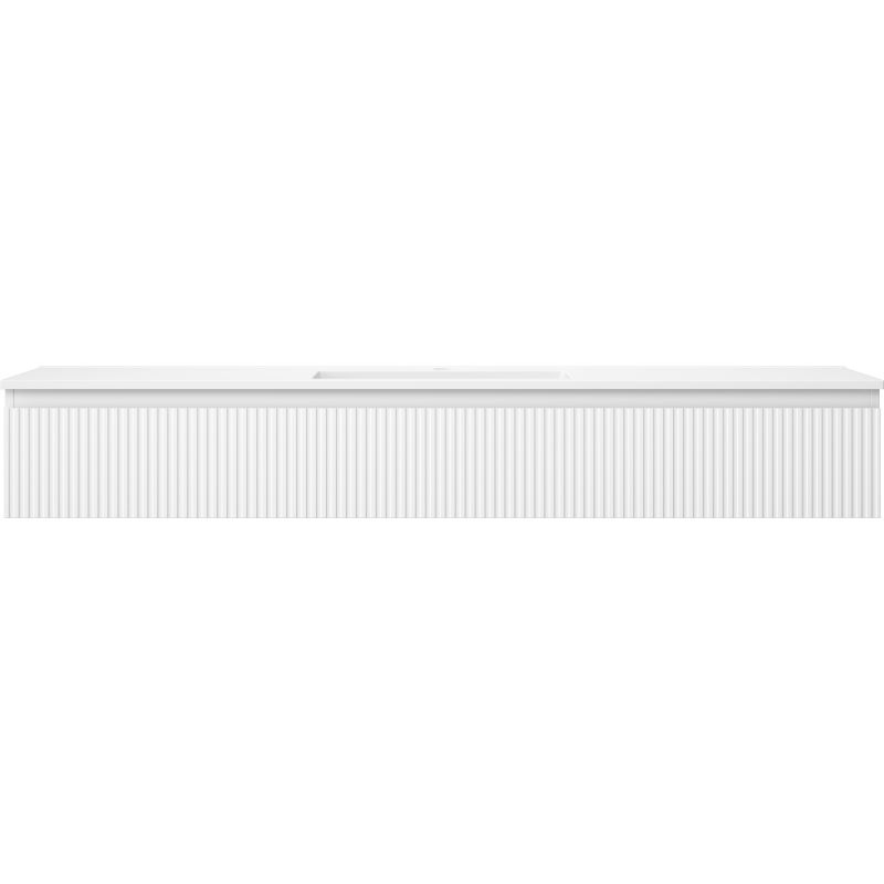 Mexen Rivel mobiletto da bagno 160 cm con lavabo Otis, 1 cassetto, scanalato, bianco opaco - 91A20-16023-1-BF01-W18M01