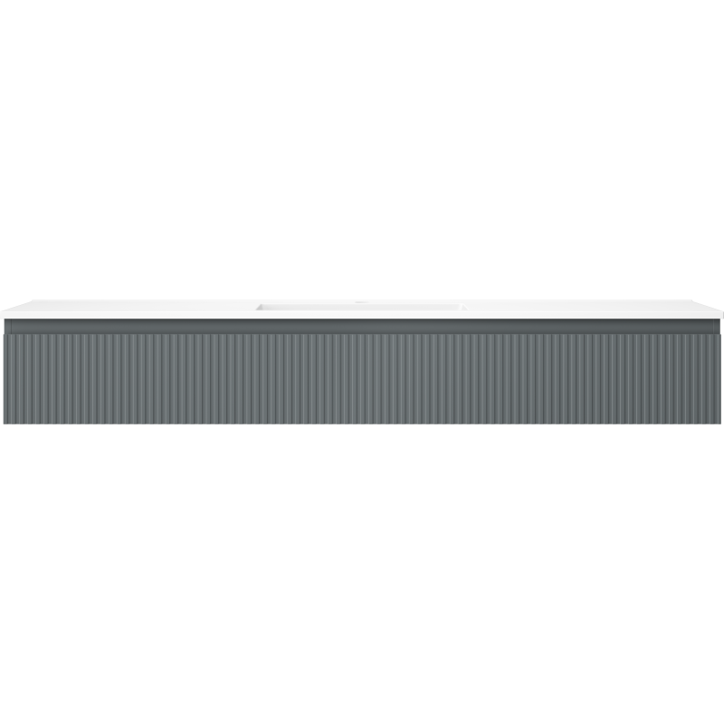 Mexen Rivel kylpyhuonekaappi 160 cm pesualtaalla Otis, 1 laatikko, uurrettu, grafiitti matta/valkoinen matta -