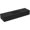 Mexen Rivel Badezimmerschrank 160 cm mit Waschbecken Otis, 1 Schublade, geriffelt, schwarz matt - 91A20-16023-1-BF71-W18M71