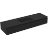 Mexen Rivel badkamerkast 160 cm met wastafel Otis, 1 lade, gegroefd, zwart mat - 91A20-16023-1-BF71-W18M71
