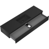 Mexen Rivel Badezimmerschrank 160 cm mit Waschbecken Otis, 1 Schublade, geriffelt, schwarz matt - 91A20-16023-1-BF71-W18M71