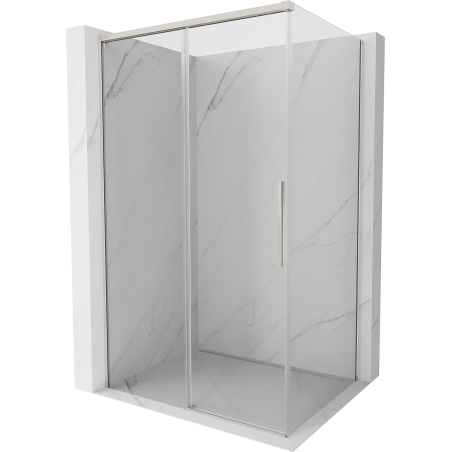 Mexen Rox douchecabine schuifdeur 140 x 85 cm, transparant, geborsteld nikkel - 8C2-140-085-97-00
