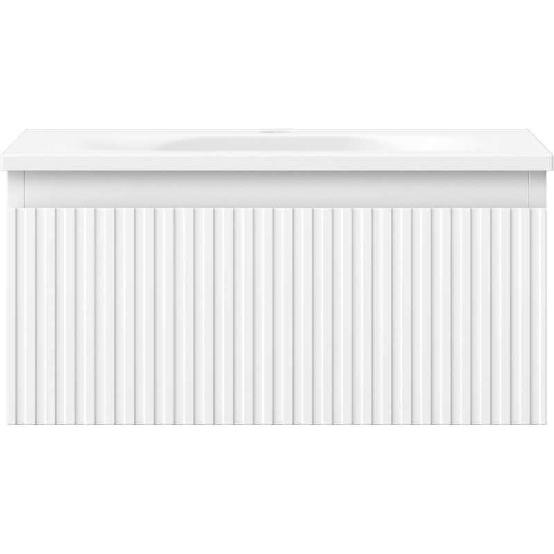 Mexen Rivel 50 cm vannitoakapp valamu Vela, 1 sahtel, sooneline, valge matt - 91A20-05023-1-BF01-W23M01