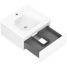 Mexen Rivel mobile da bagno 50 cm con lavabo Vela, 1 cassetto, scanalato, bianco opaco - 91A20-05023-1-BF01-W23M01