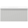 Mexen Rivel bathroom cabinet 50 cm with Vela sink, 1 drawer, grooved, gray matt/white matt - 91A20-05023-1-BF62-W23M01