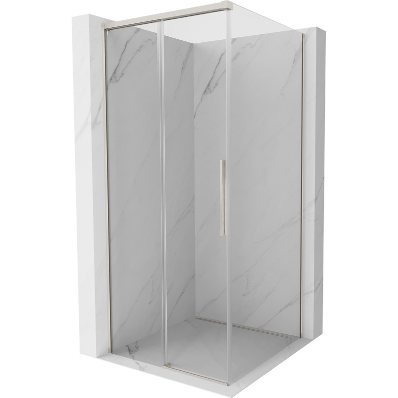 Mexen Rox klizna vrata za tuširanje klizna 90 x 90 cm, prozirna, brušeni nikal - 8C2-090-090-97-00