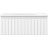 Mexen Rivel Badezimmerschrank 60 cm mit Waschbecken Vela, 1 Schublade, geriffelt, weiß matt - 91A20-06023-1-BF01-W23M01