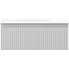 Mexen Rivel badkamerkast 60 cm met wastafel Vela, 1 lade, geribbeld, grijs mat/wit mat - 91A20-06023-1-BF62-W23M01