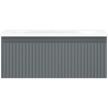 Mexen Rivel badkamerkast 60 cm met wastafel Vela, 1 lade, geribbeld, grafiet mat/wit mat - 91A20-06023-1-BF66-W23M01