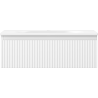 Mexen Rivel Badezimmerschrank 70 cm mit Waschbecken Vela, 1 Schublade, geriffelt, weiß matt - 91A20-07023-1-BF01-W23M01