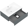 Mexen Rivel armario de baño de 70 cm con lavabo Vela, 1 cajón, ranurado, grafito mate/blanco mate - 91A20-07023-1-BF66-W23M01