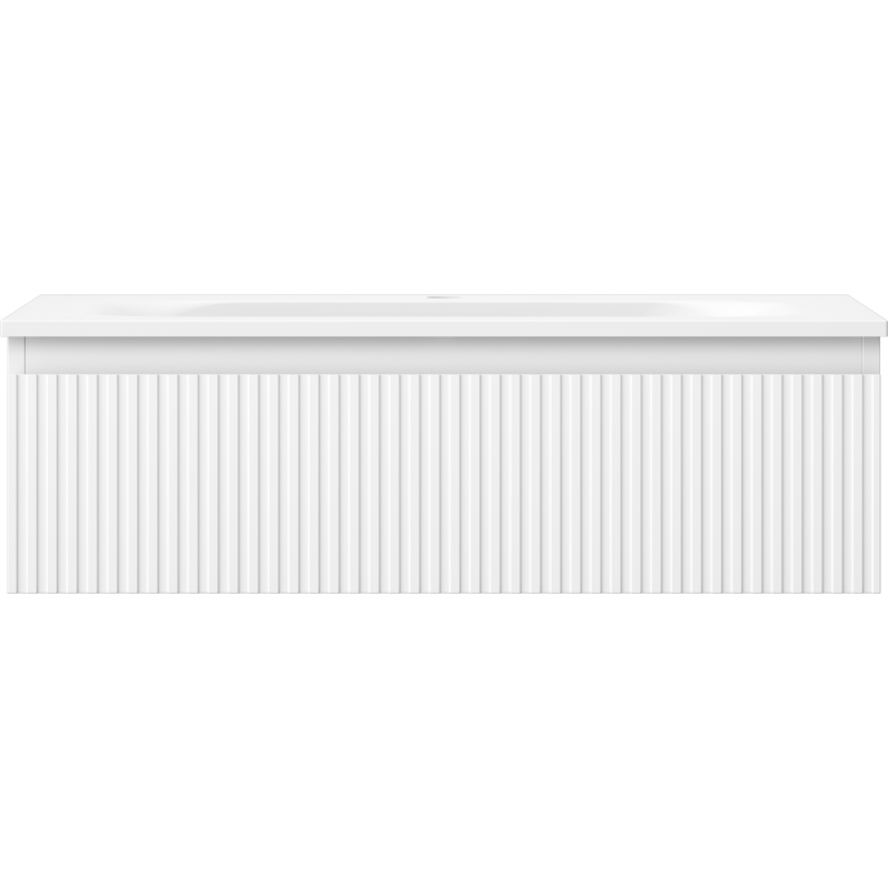 Mexen Rivel mobile da bagno 80 cm con lavabo Vela, 1 cassetto, scanalato, bianco opaco - 91A20-08023-1-BF01-W23M01