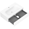 Mexen Rivel bathroom cabinet 80 cm with Vela washbasin, 1 drawer, fluted, white matte - 91A20-08023-1-BF01-W23M01