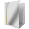 Mexen Kioto mampara de ducha Walk-in 130 x 200 cm, espejo 8 mm, dorada - 800-130-101-50-50