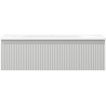 Mexen Rivel Badezimmermöbel 80 cm mit Waschbecken Vela, 1 Schublade, geriffelt, grau matt/weiß matt - 91A20-08023-1-BF62-W23M01