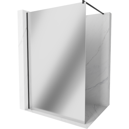 Mexen Kioto Duschwand Walk-in 140 x 200 cm, Spiegel 8 mm, schwarz - 800-140-101-70-50