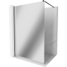 Mexen Kioto douchewand Walk-in 140 x 200 cm, spiegel 8 mm, zwart - 800-140-101-70-50