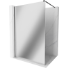 Mur de douche Mexen Kioto Walk-in 140 x 200 cm, miroir 8 mm, noir - 800-140-101-70-50