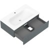 Mexen Rivel kupaonski ormaric 80 cm s umivaonikom Vela, 1 ladica, rebrasta, grafit mat/bijela mat - 91A20-08023-1-BF66-W23M01