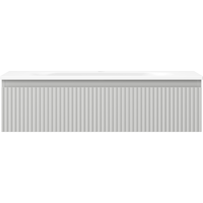 Mexen Rivel armario de baño 90 cm con lavabo Vela, 1 cajón, acanalado, gris mate/blanco mate - 91A20-09023-1-BF62-W23M01