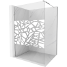 Mexen Kioto douchewand Walk-in 110 x 200 cm, wit patroon 8 mm, chroom - 800-110-101-01-85