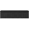 Mexen Rivel Badezimmerschrank 100 cm mit Waschbecken Vela, 1 Schublade, gerillt, schwarz matt - 91A20-10023-1-BF71-W23M71