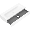Mexen Rivel mobile bagno 120 cm con lavabo Vela, 1 cassetto, scanalato, bianco opaco - 91A20-12023-1-BF01-W23M01