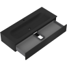 Mexen Rivel mobiletto da bagno 120 cm con lavabo Vela, 1 cassetto, scanalato, nero opaco - 91A20-12023-1-BF71-W23M71