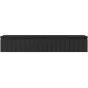 Mexen Rivel Badezimmerschrank 140 cm mit Waschbecken Vela, 1 Schublade, geriffelt, schwarz matt - 91A20-14023-1-BF71-W23M71