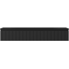 Mexen Rivel badkamerkast 140 cm met wastafel Vela, 1 lade, geribbeld, zwart mat - 91A20-14023-1-BF71-W23M71