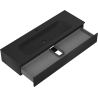 Mexen Rivel mobile da bagno 140 cm con lavabo Vela, 1 cassetto, scanalato, nero opaco - 91A20-14023-1-BF71-W23M71