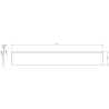 Mexen Rivel badkamerkast 140 cm met wastafel Vela, 1 lade, geribbeld, zwart mat - 91A20-14023-1-BF71-W23M71